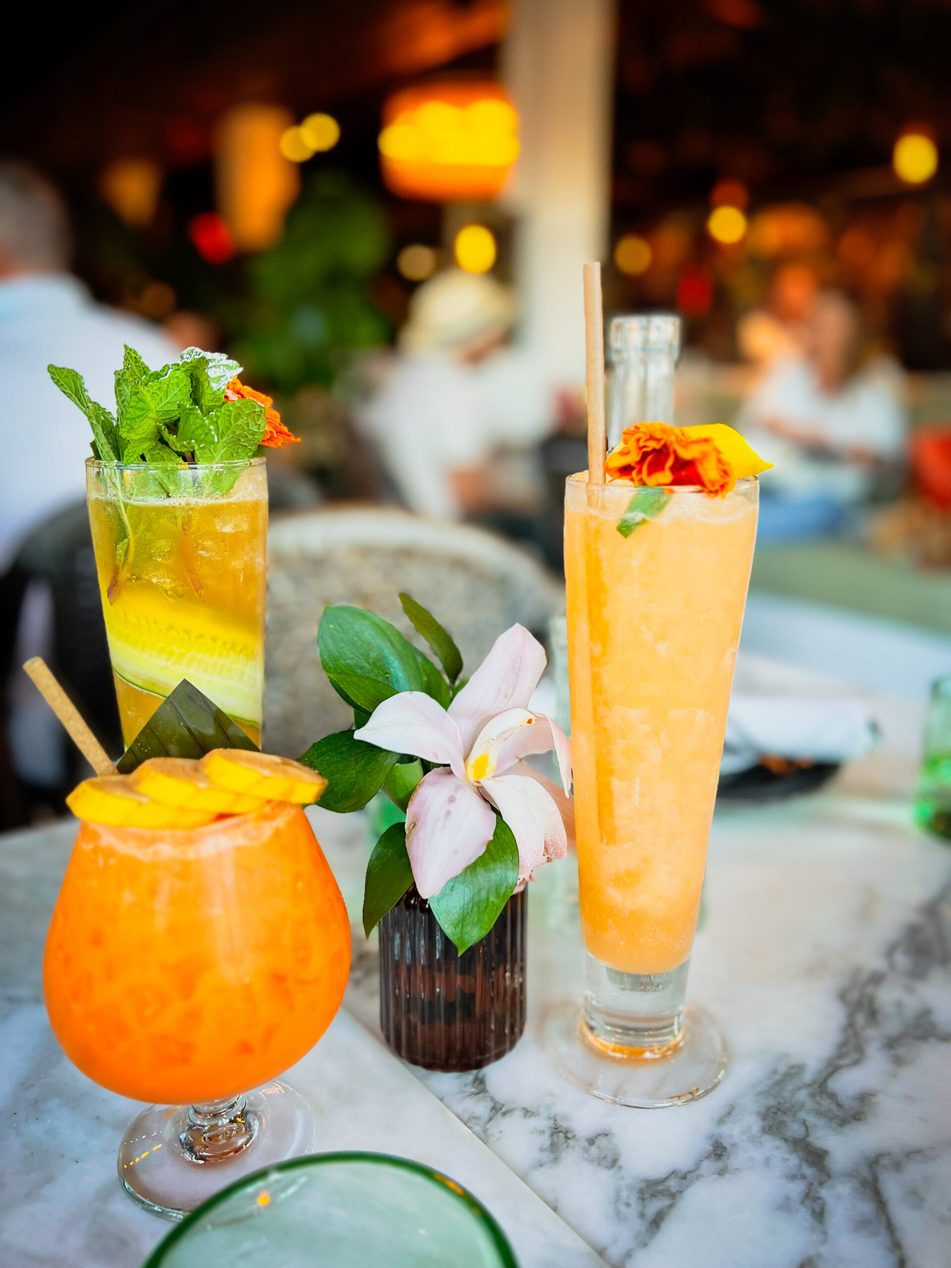 Romantic candlelit dinner setting for two