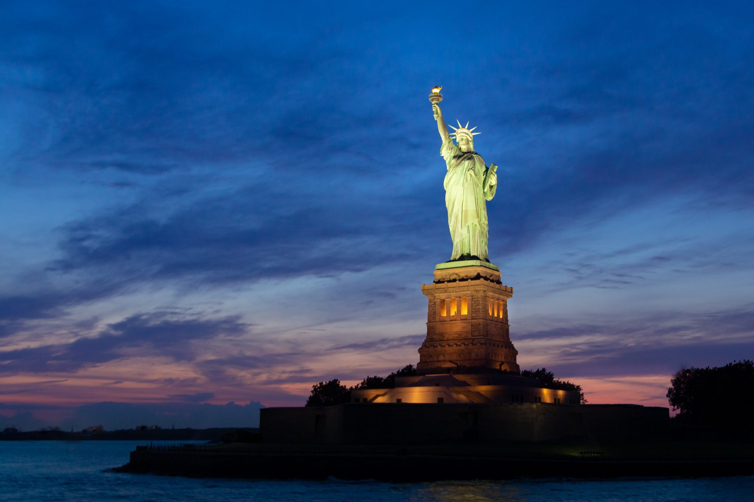 Historic American landmark at golden hour for set-jetting America's 250th birthday travel